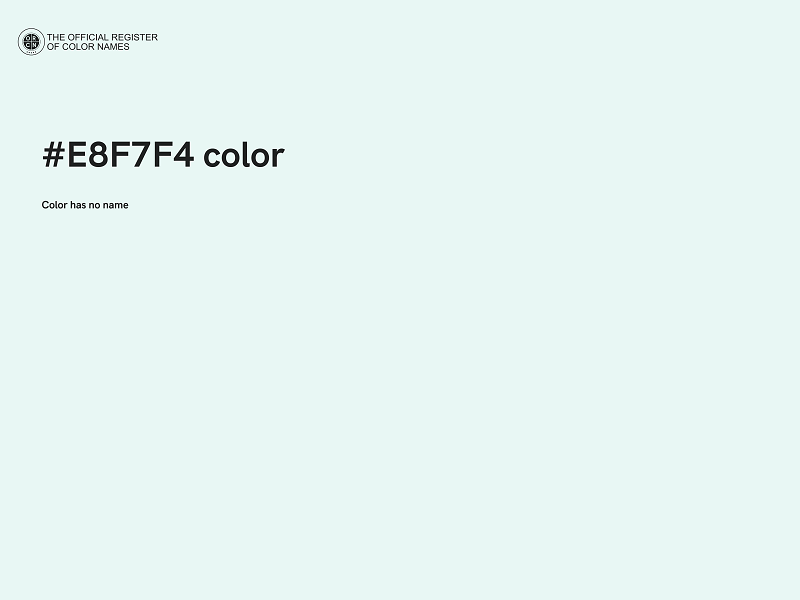#E8F7F4 color image