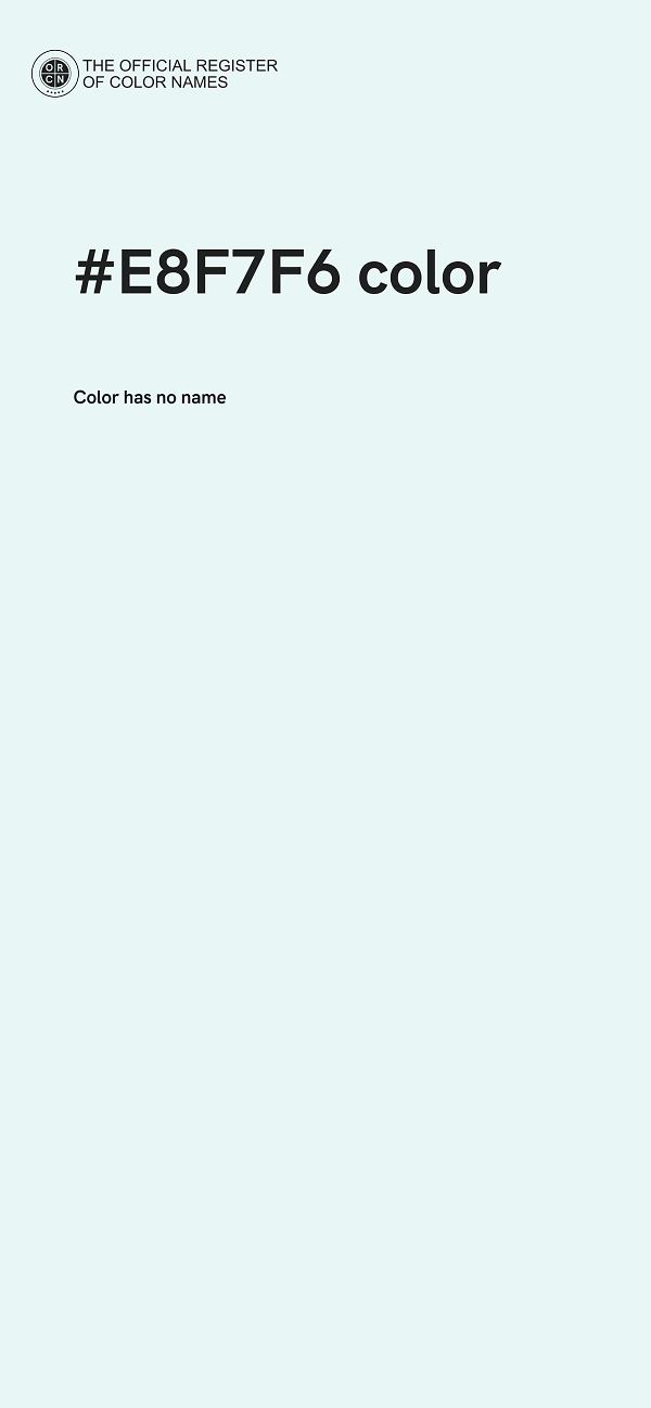 #E8F7F6 color image