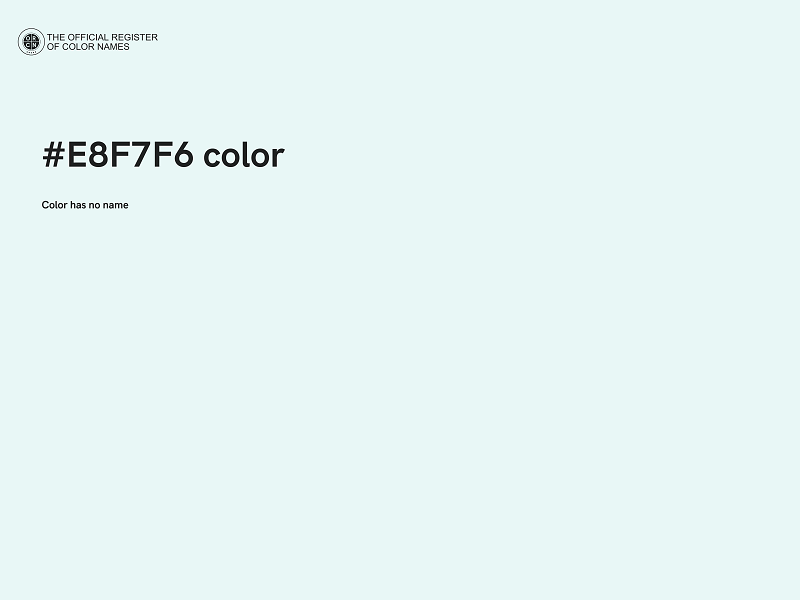 #E8F7F6 color image