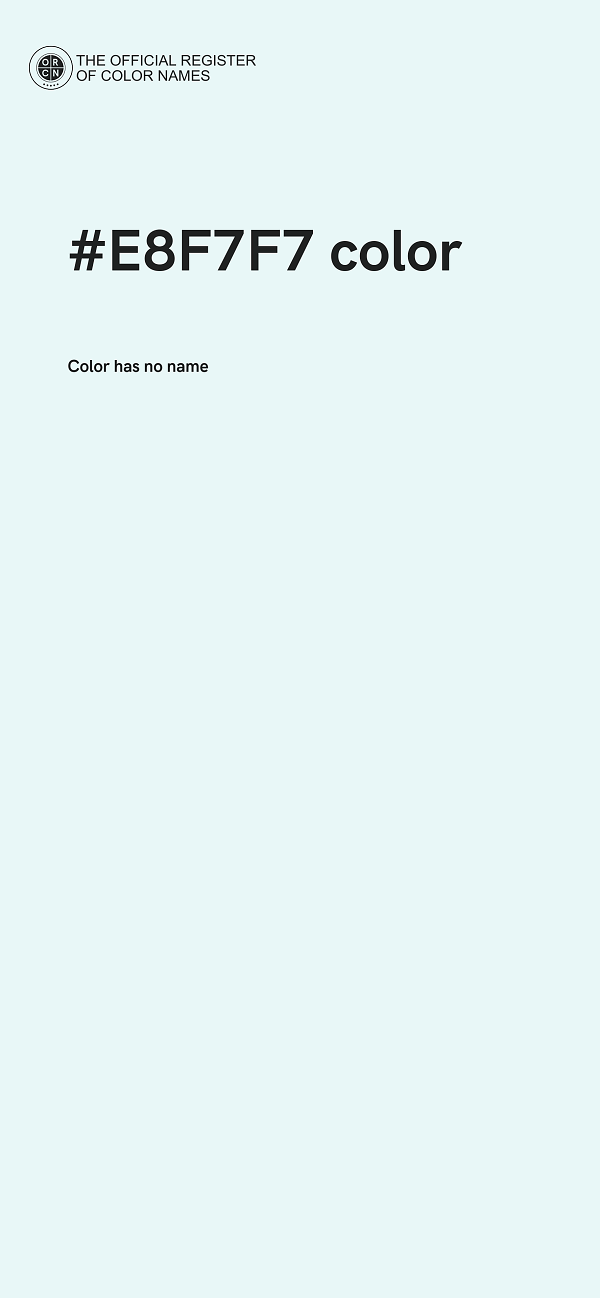 #E8F7F7 color image