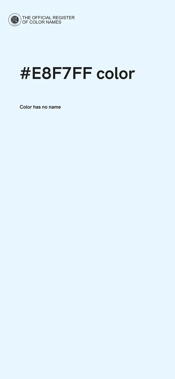 #E8F7FF color image