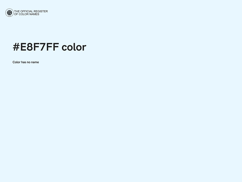 #E8F7FF color image