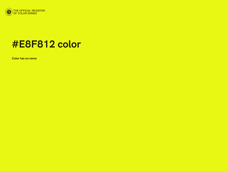 #E8F812 color image