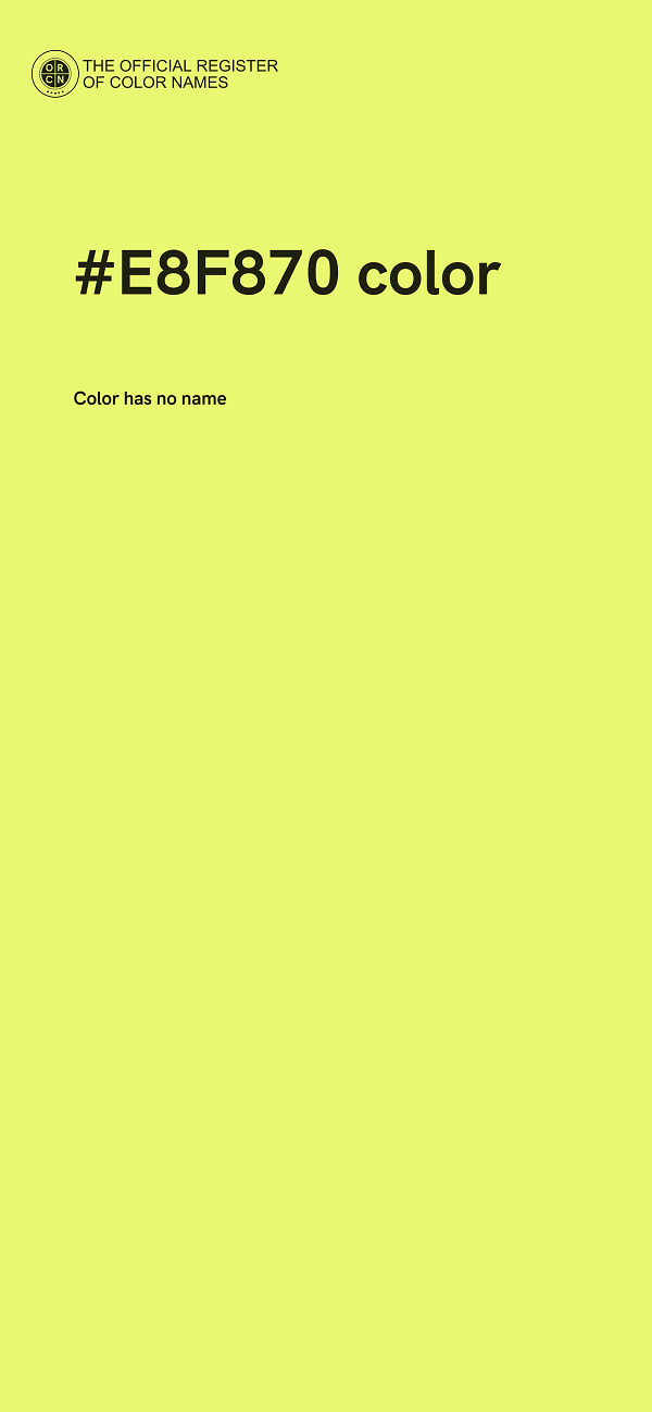 #E8F870 color image