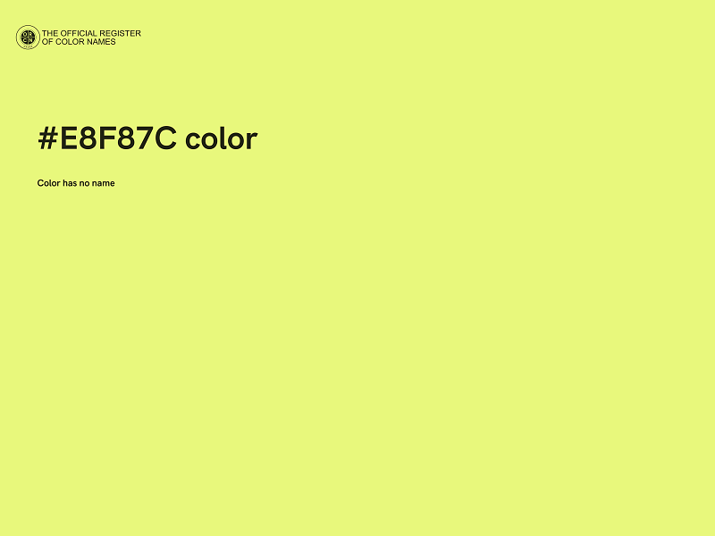 #E8F87C color image