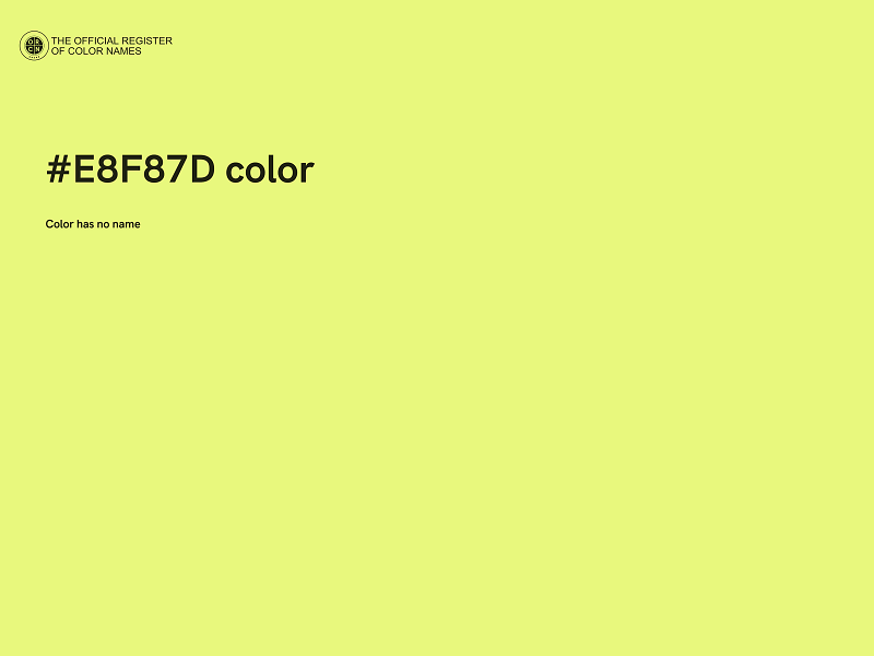 #E8F87D color image