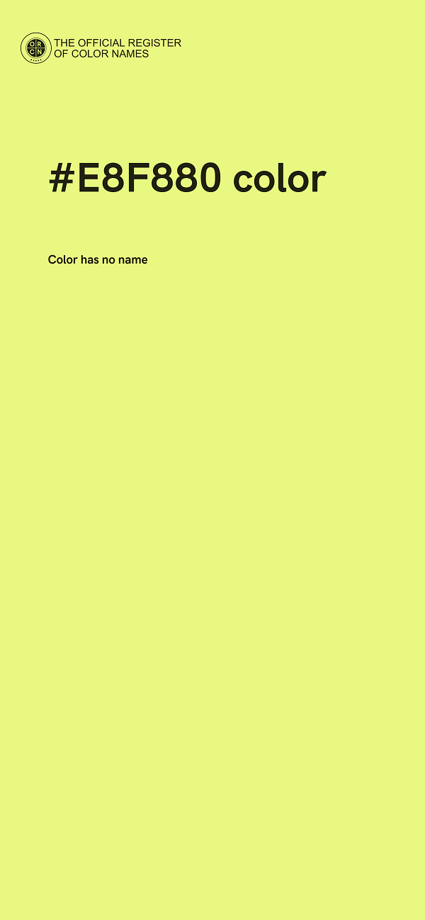#E8F880 color image