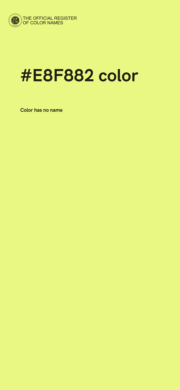#E8F882 color image