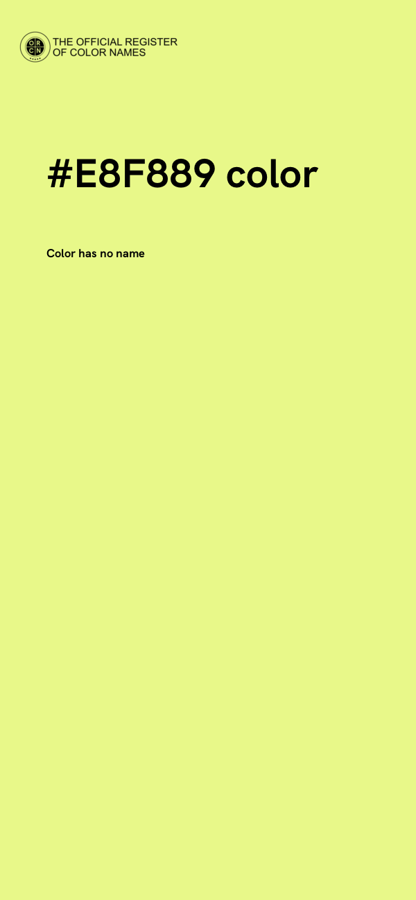 #E8F889 color image