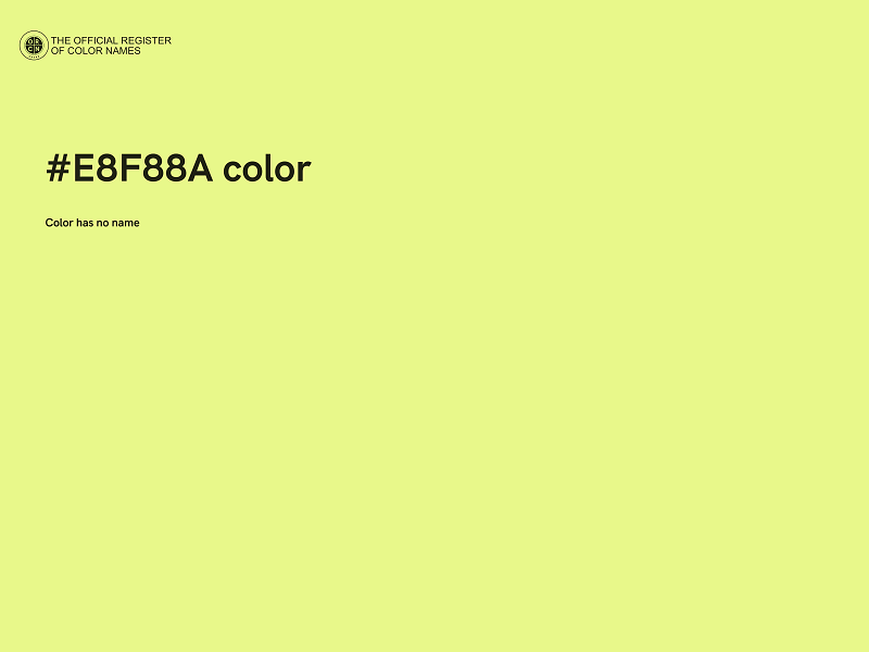 #E8F88A color image