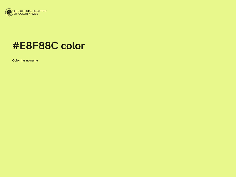 #E8F88C color image