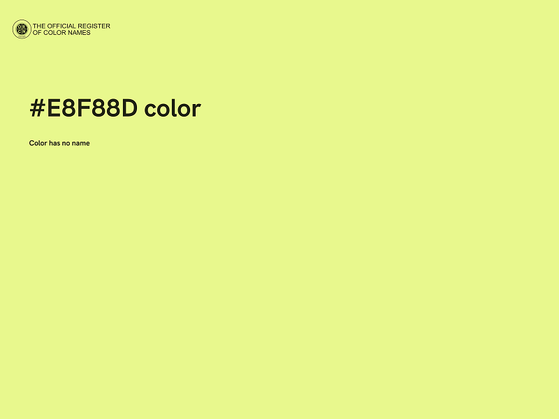 #E8F88D color image