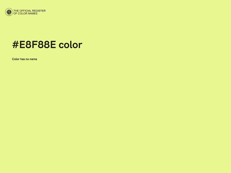 #E8F88E color image