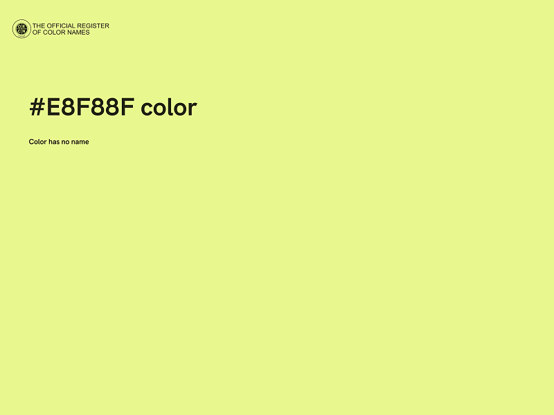 #E8F88F color image
