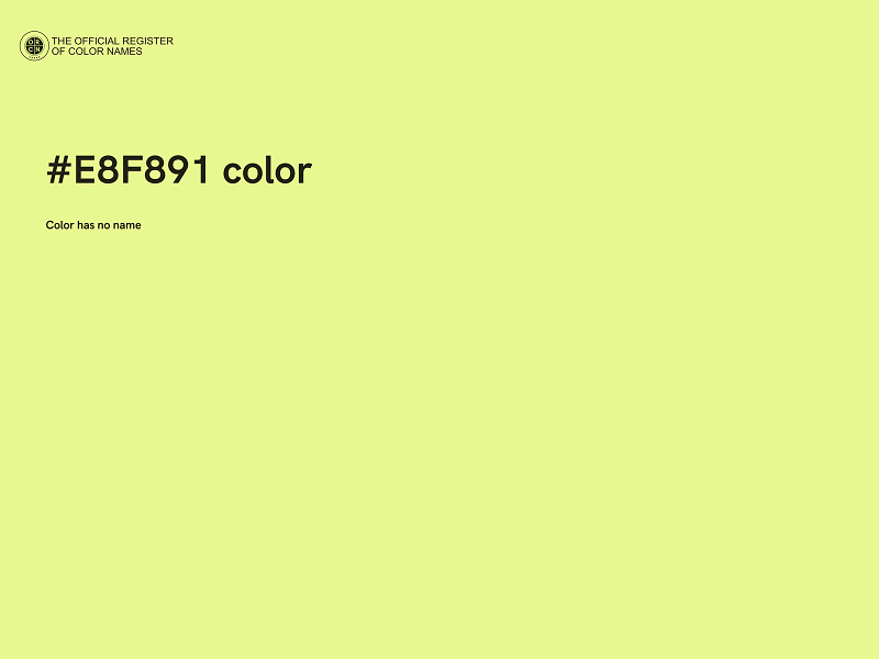 #E8F891 color image