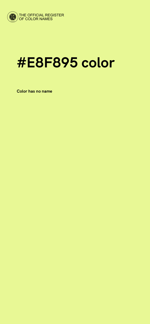 #E8F895 color image