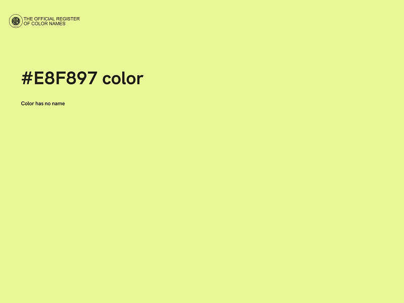 #E8F897 color image