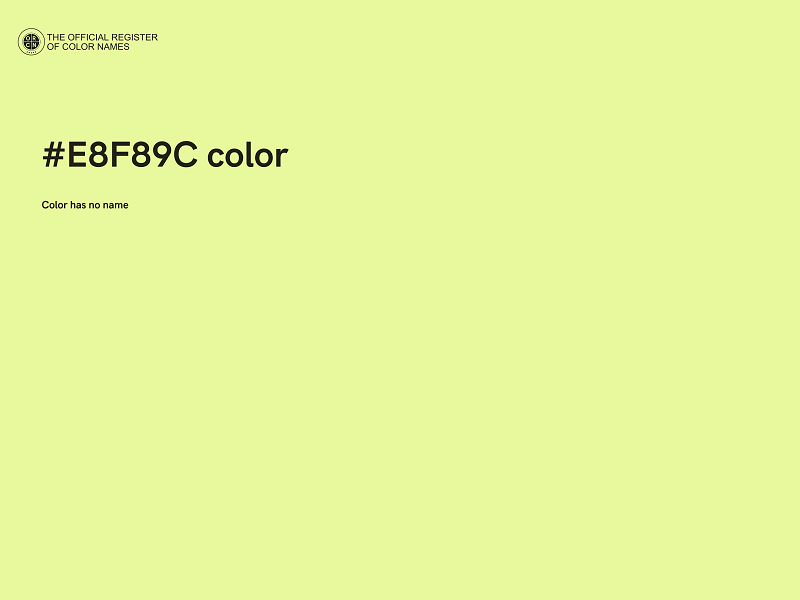 #E8F89C color image