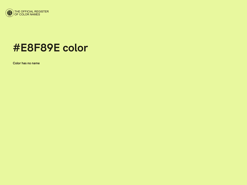#E8F89E color image