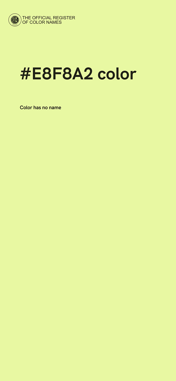 #E8F8A2 color image