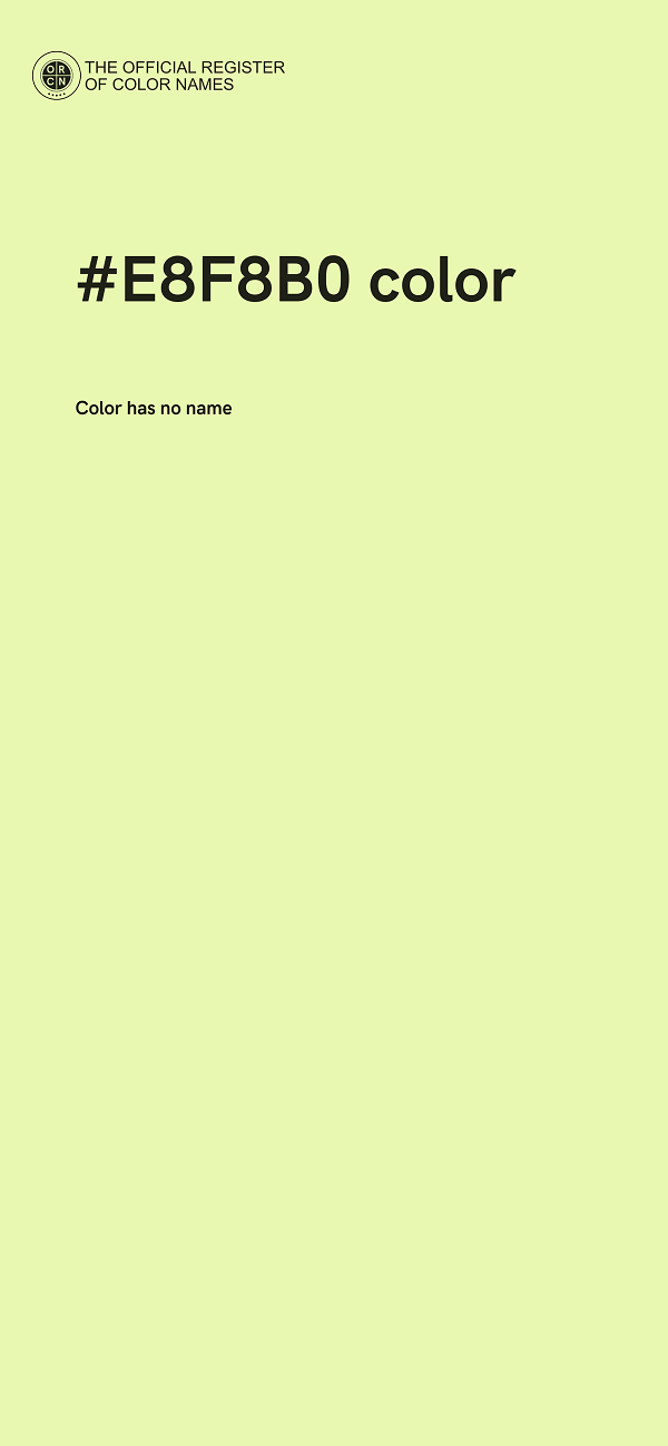 #E8F8B0 color image
