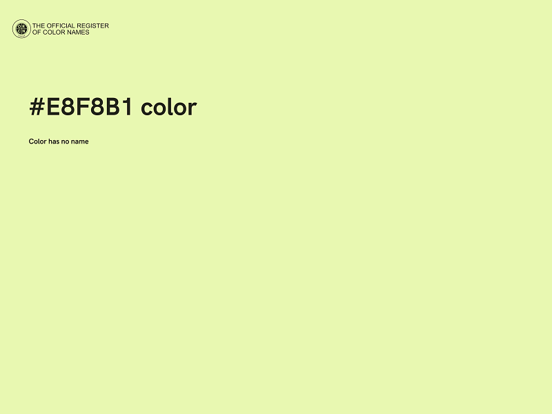 #E8F8B1 color image