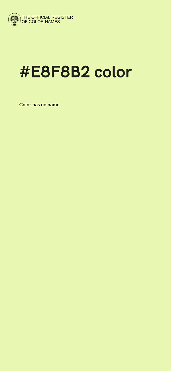 #E8F8B2 color image