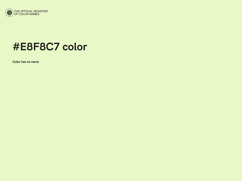 #E8F8C7 color image