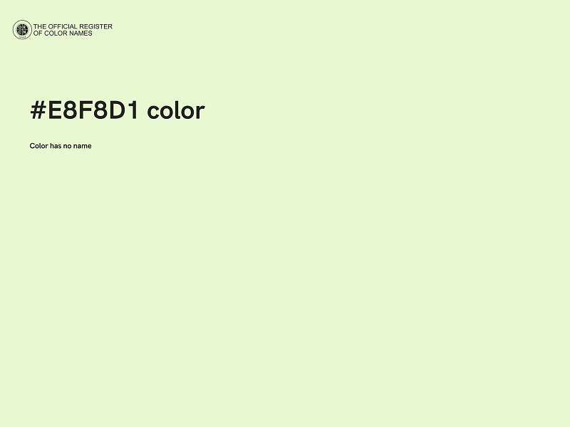 #E8F8D1 color image