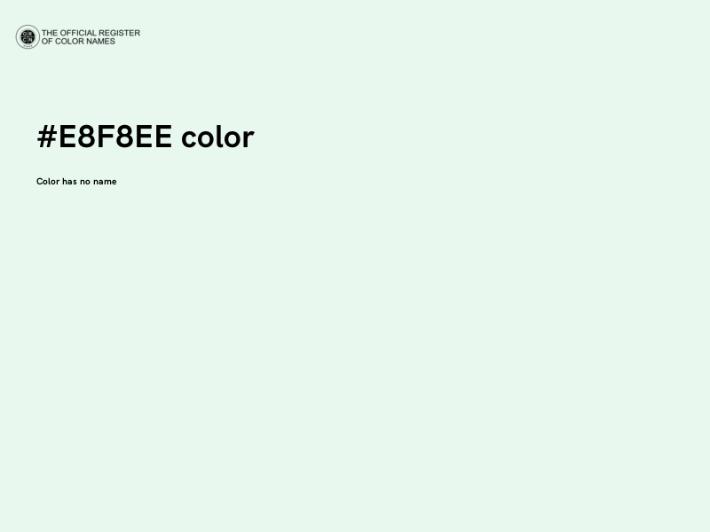 #E8F8EE color image