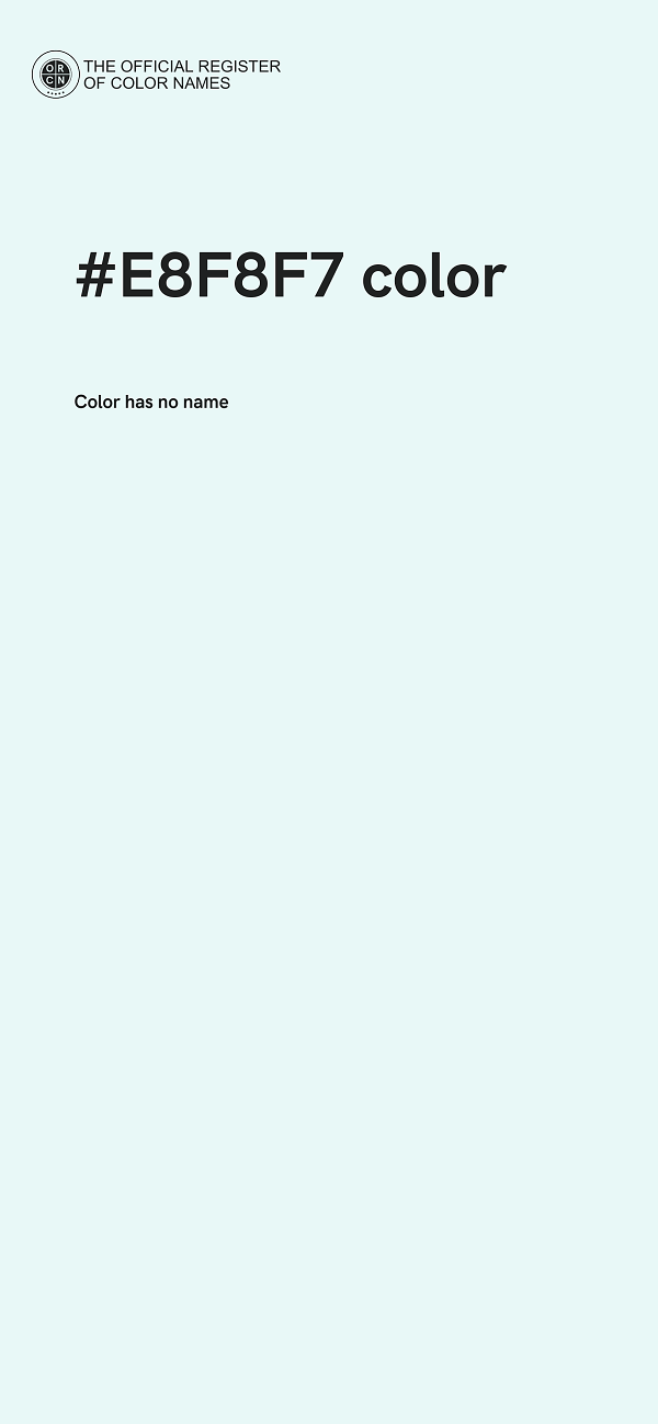 #E8F8F7 color image