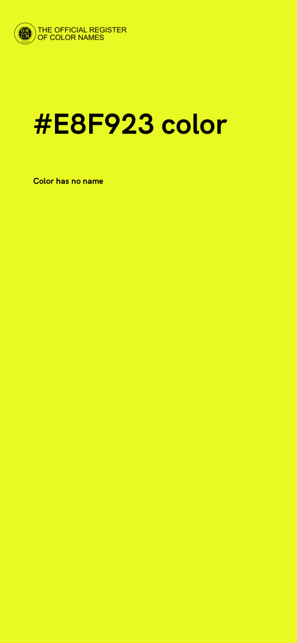 #E8F923 color image