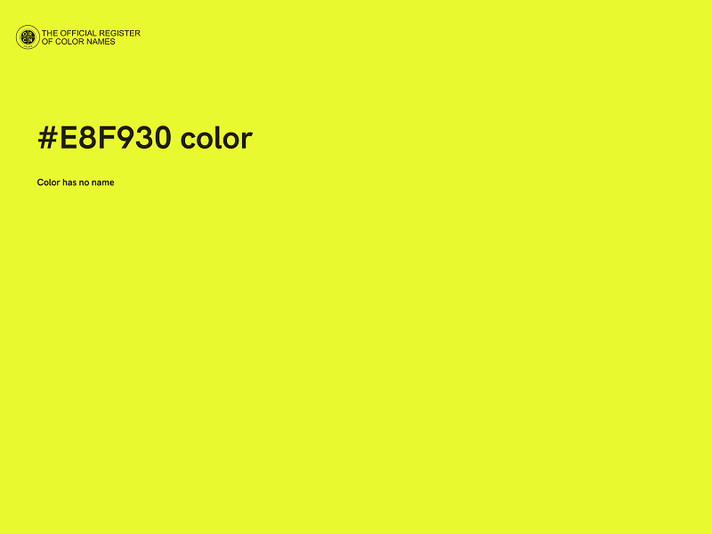 #E8F930 color image