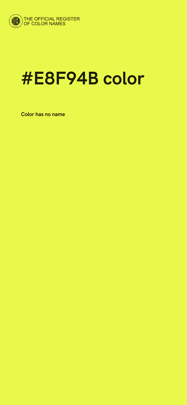 #E8F94B color image