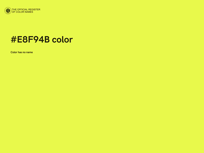 #E8F94B color image