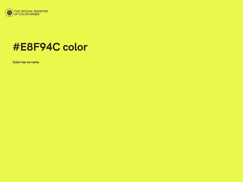 #E8F94C color image