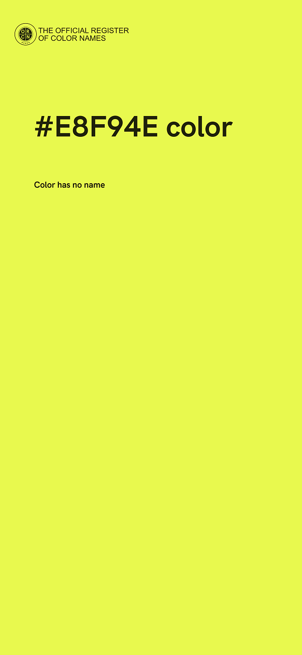 #E8F94E color image