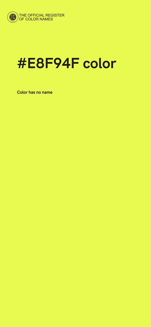 #E8F94F color image