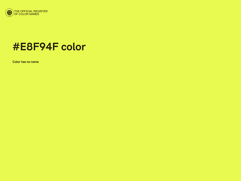 #E8F94F color image