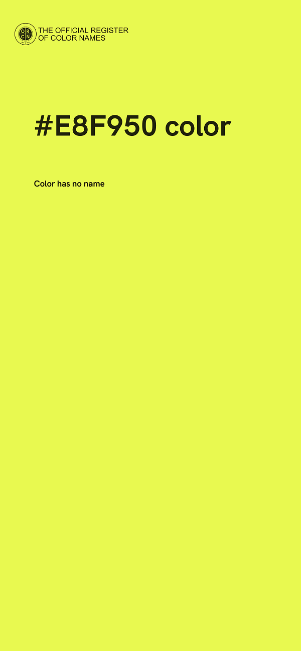 #E8F950 color image