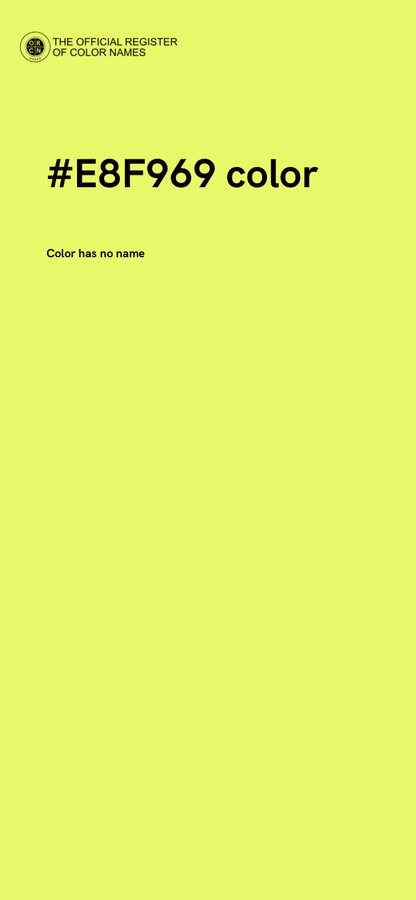 #E8F969 color image