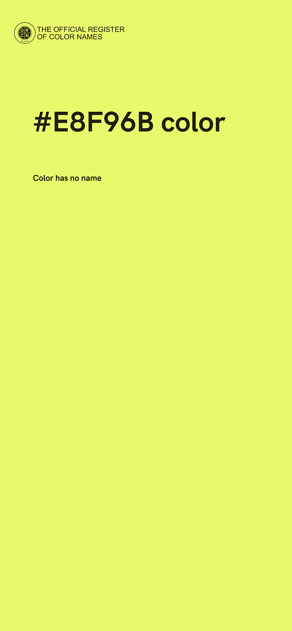 #E8F96B color image