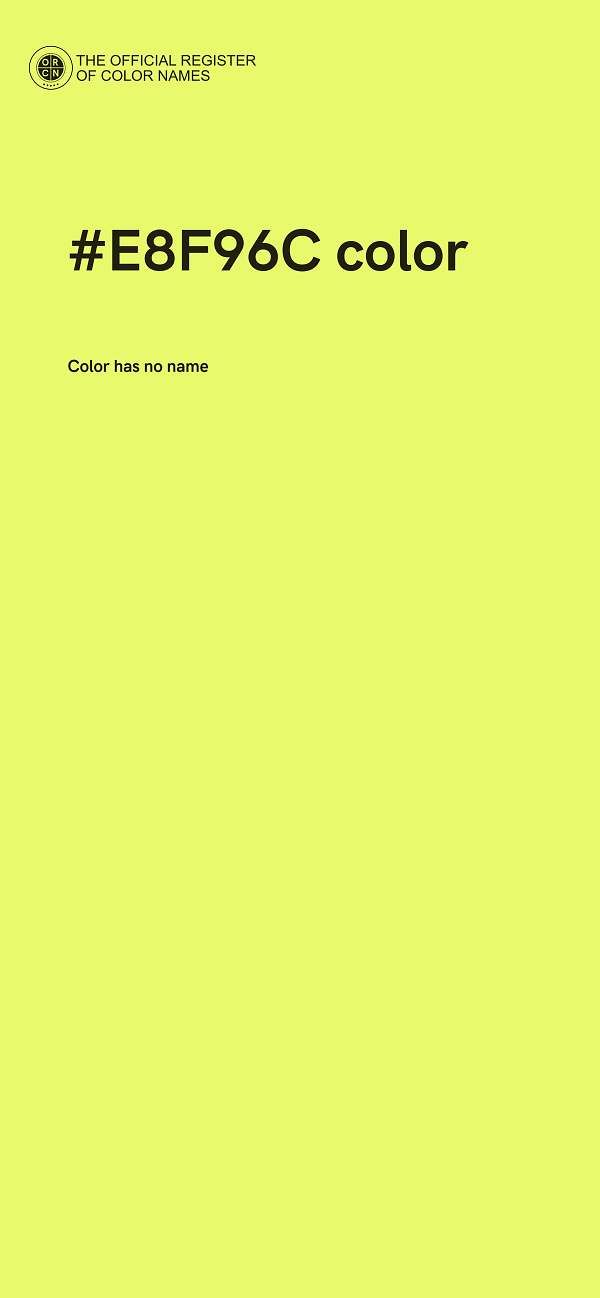 #E8F96C color image