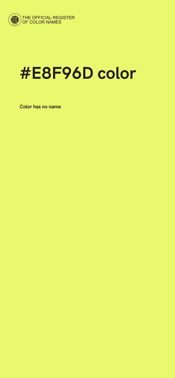 #E8F96D color image