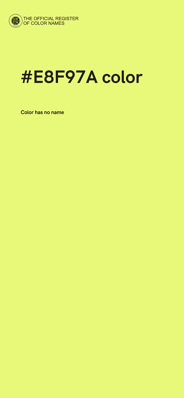 #E8F97A color image