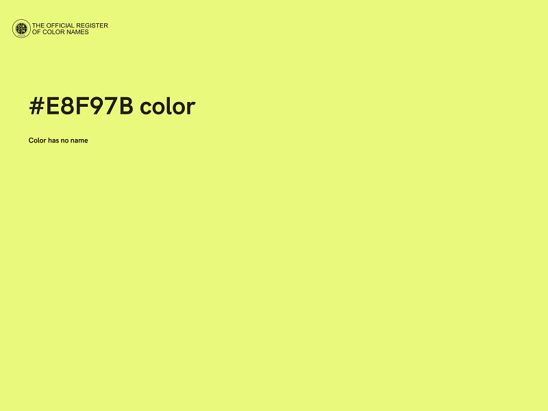 #E8F97B color image