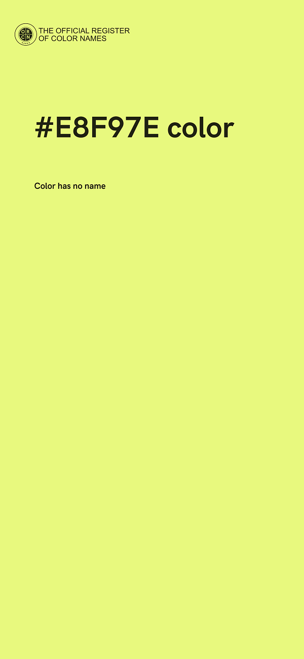 #E8F97E color image