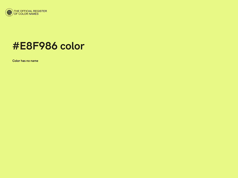 #E8F986 color image