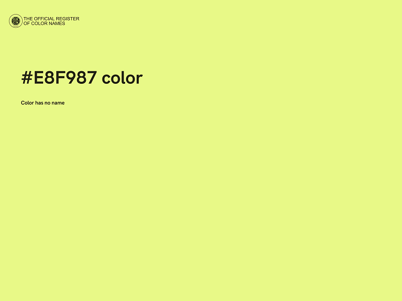 #E8F987 color image