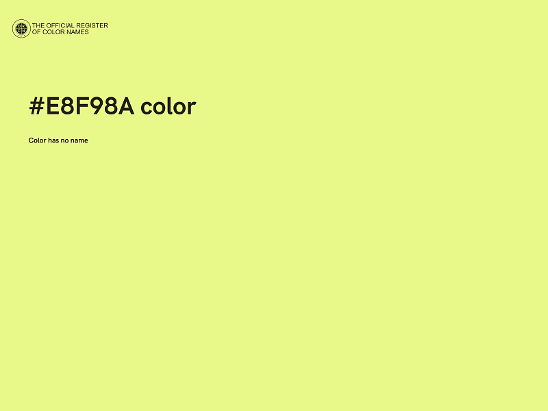 #E8F98A color image